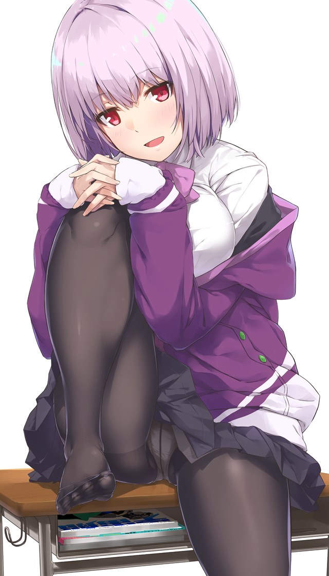 【二次】片膝上げ・立て膝の女の子画像スレ　その１６